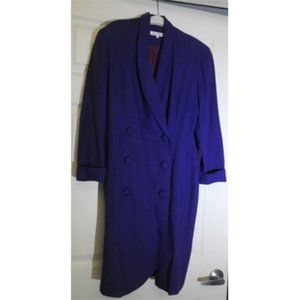 Ann Taylor Purple Wool suit dress, lined, size 8